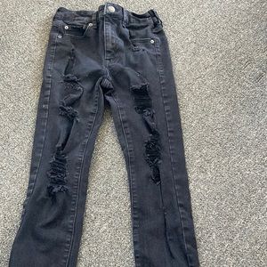 Black rip jeans